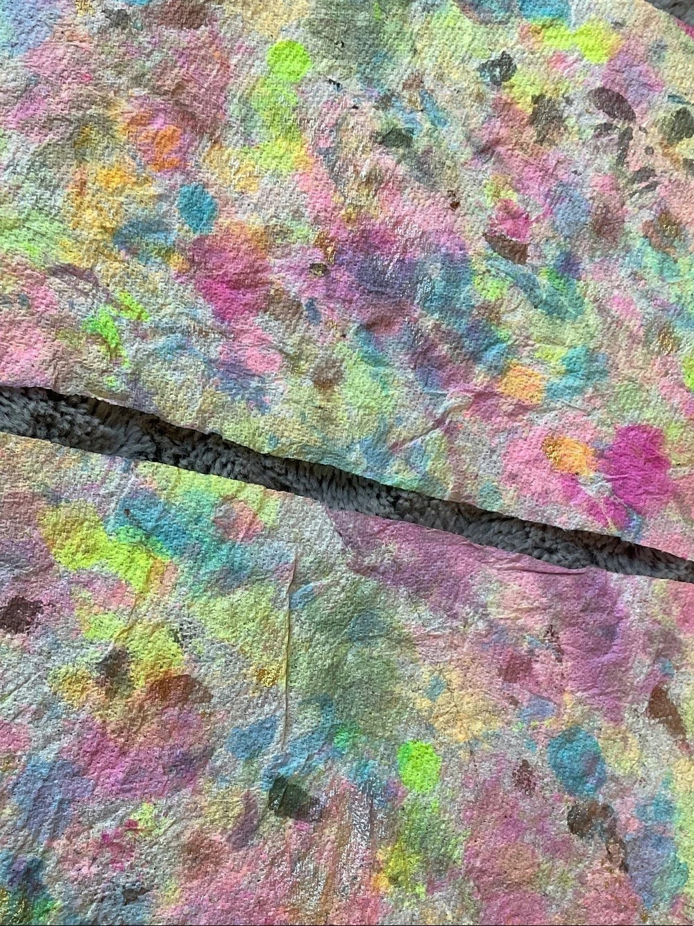 Abstract Multicolor Textile Art - Picture 4 of 7